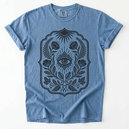 Folk Art Evil Eye Talisman Vintage Washed T-Shirt