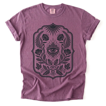 Folk Art Evil Eye Talisman Vintage Washed T-Shirt