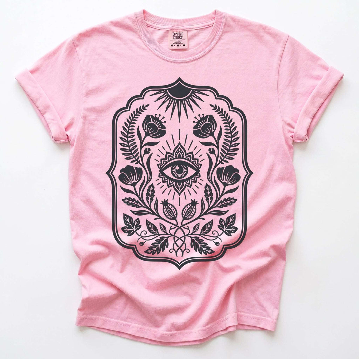 Folk Art Evil Eye Talisman Vintage Washed T-Shirt