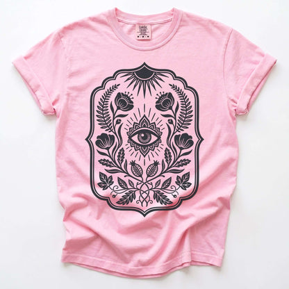 Folk Art Evil Eye Talisman Vintage Washed T-Shirt