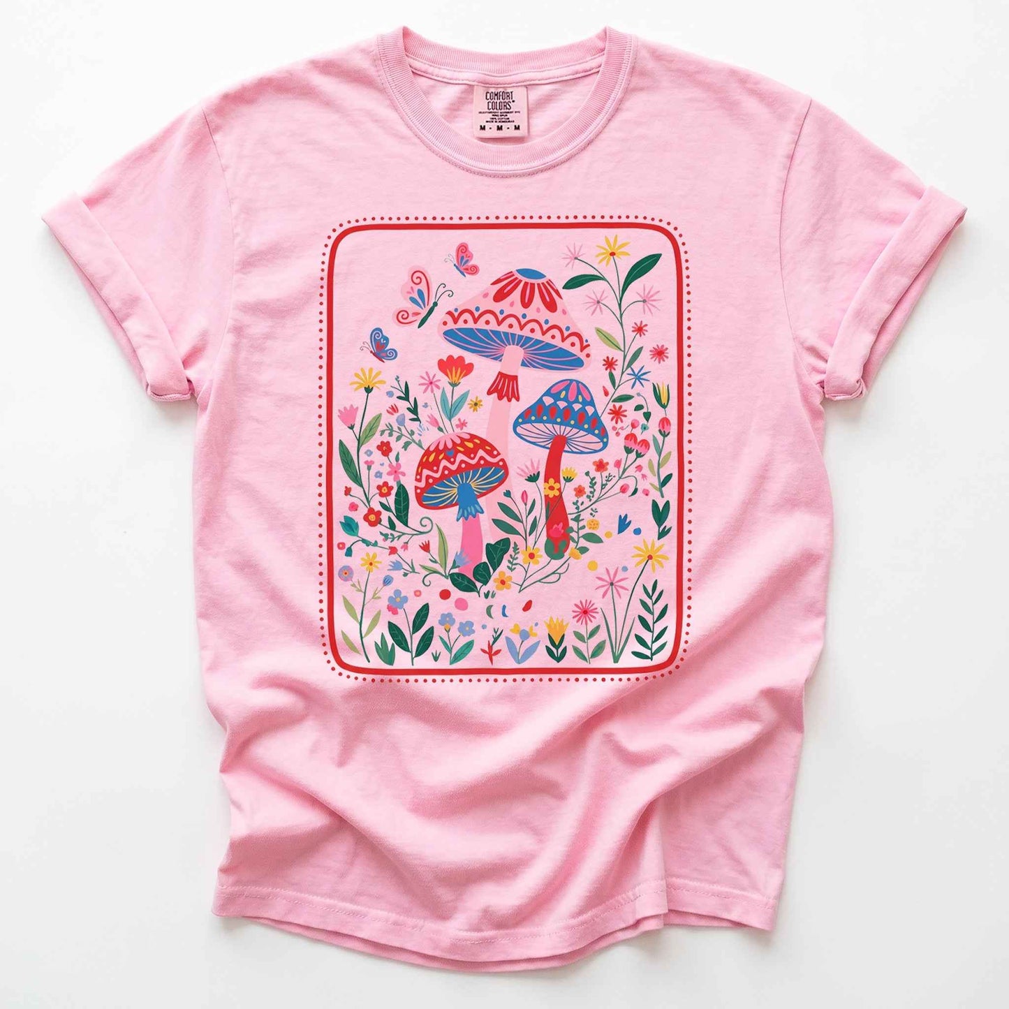 Folk Art Mushroom Heavyweight T-Shirt