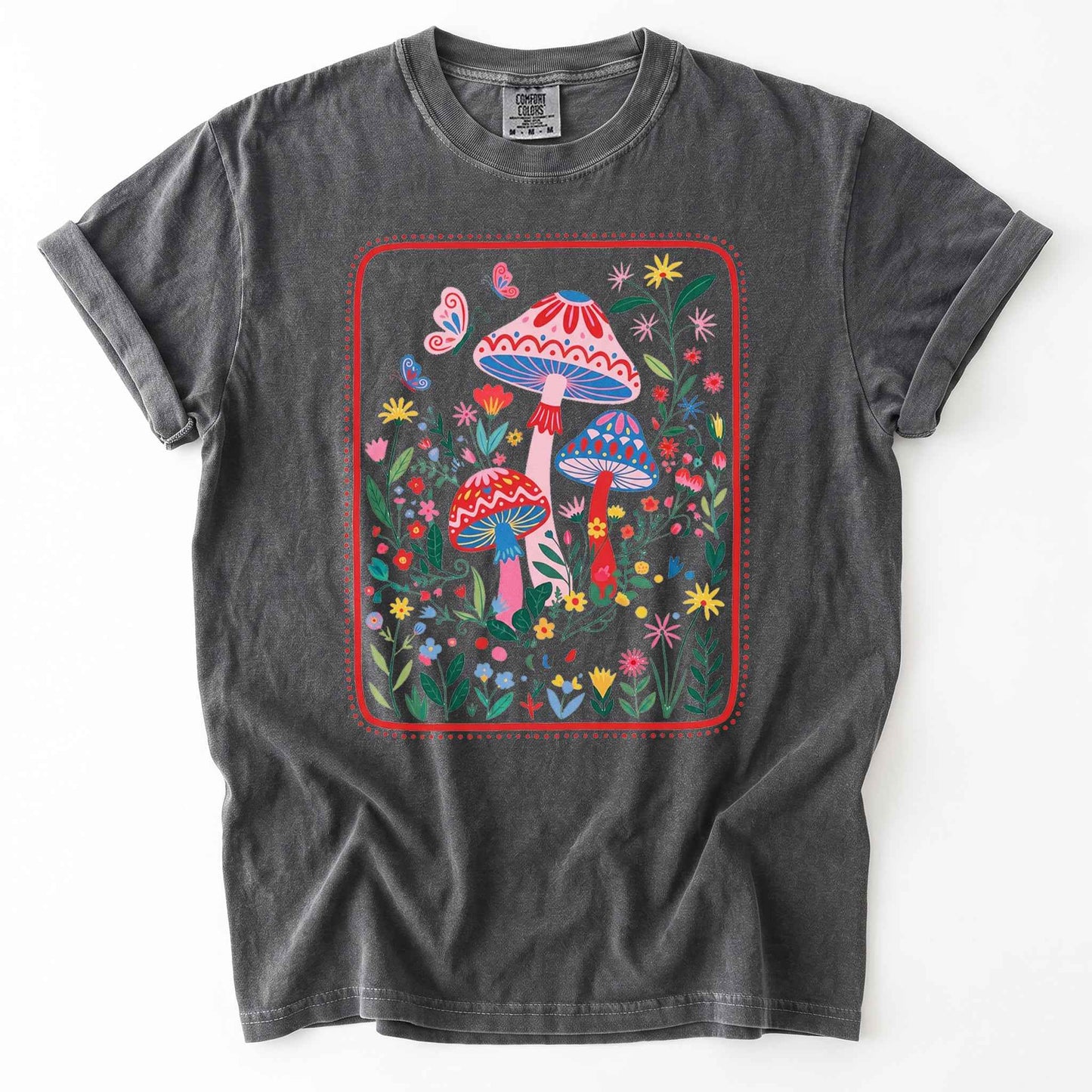 Folk Art Mushroom Heavyweight T-Shirt
