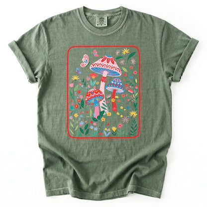 Folk Art Mushroom Heavyweight T-Shirt