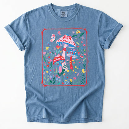 Folk Art Mushroom Heavyweight T-Shirt