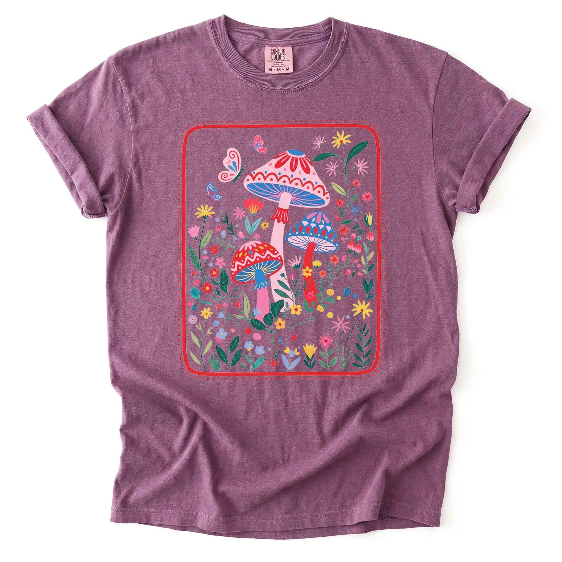 Folk Art Mushroom Heavyweight T-Shirt