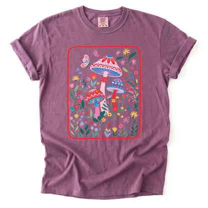 Folk Art Mushroom Heavyweight T-Shirt