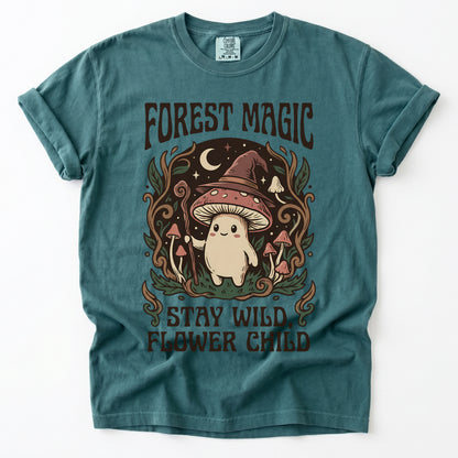 Forest Magic Mushroom Vintage Washed T-Shirt