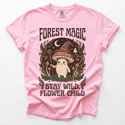Forest Magic Mushroom Vintage Washed T-Shirt