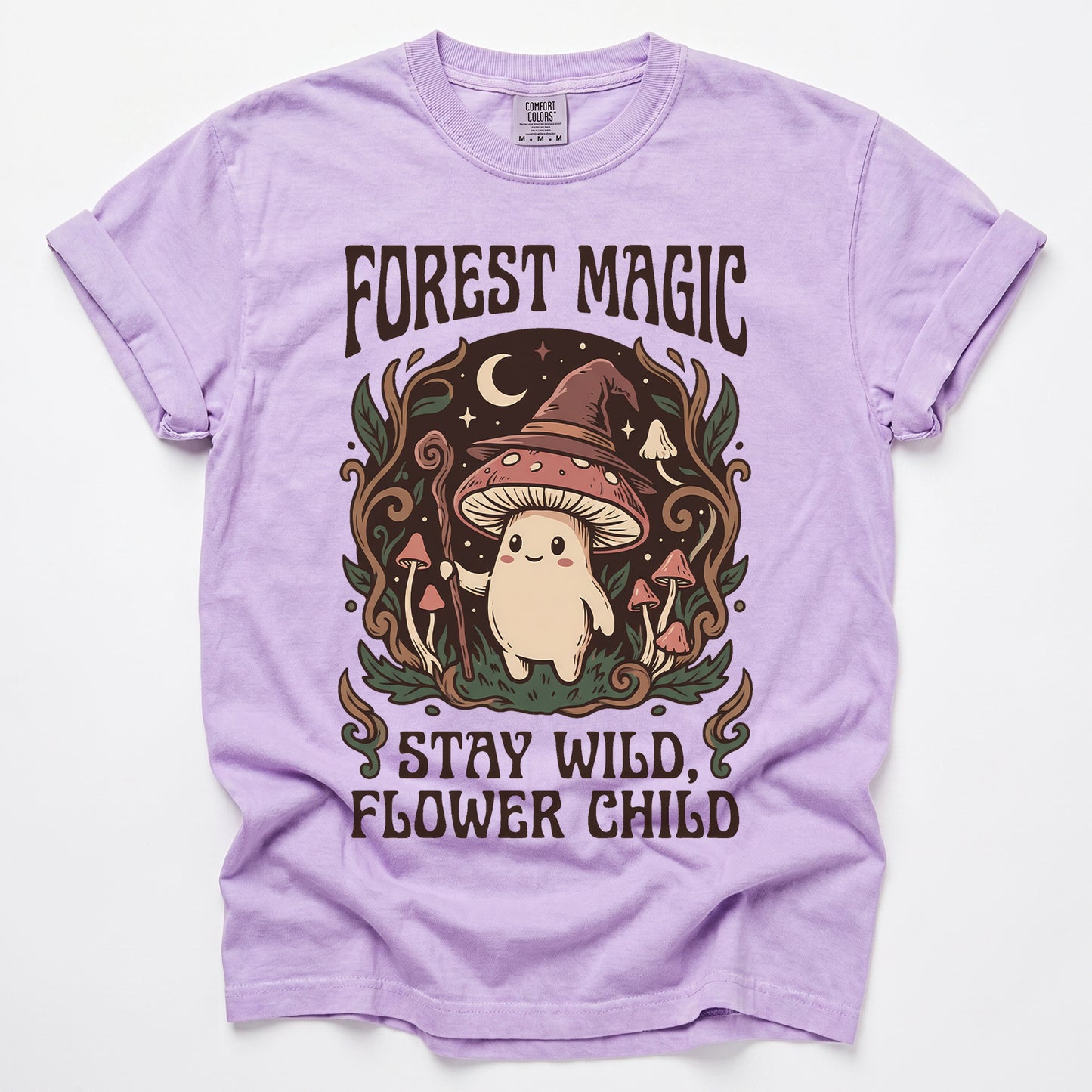Forest Magic Mushroom Vintage Washed T-Shirt