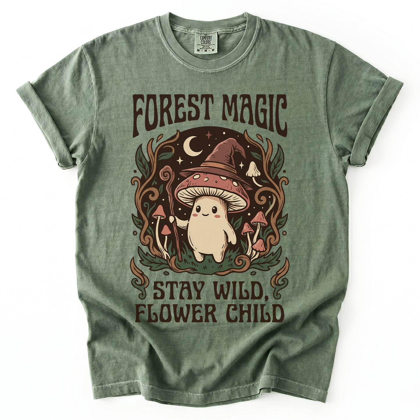 Forest Magic Mushroom Vintage Washed T-Shirt