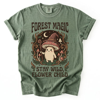 Forest Magic Mushroom Vintage Washed T-Shirt