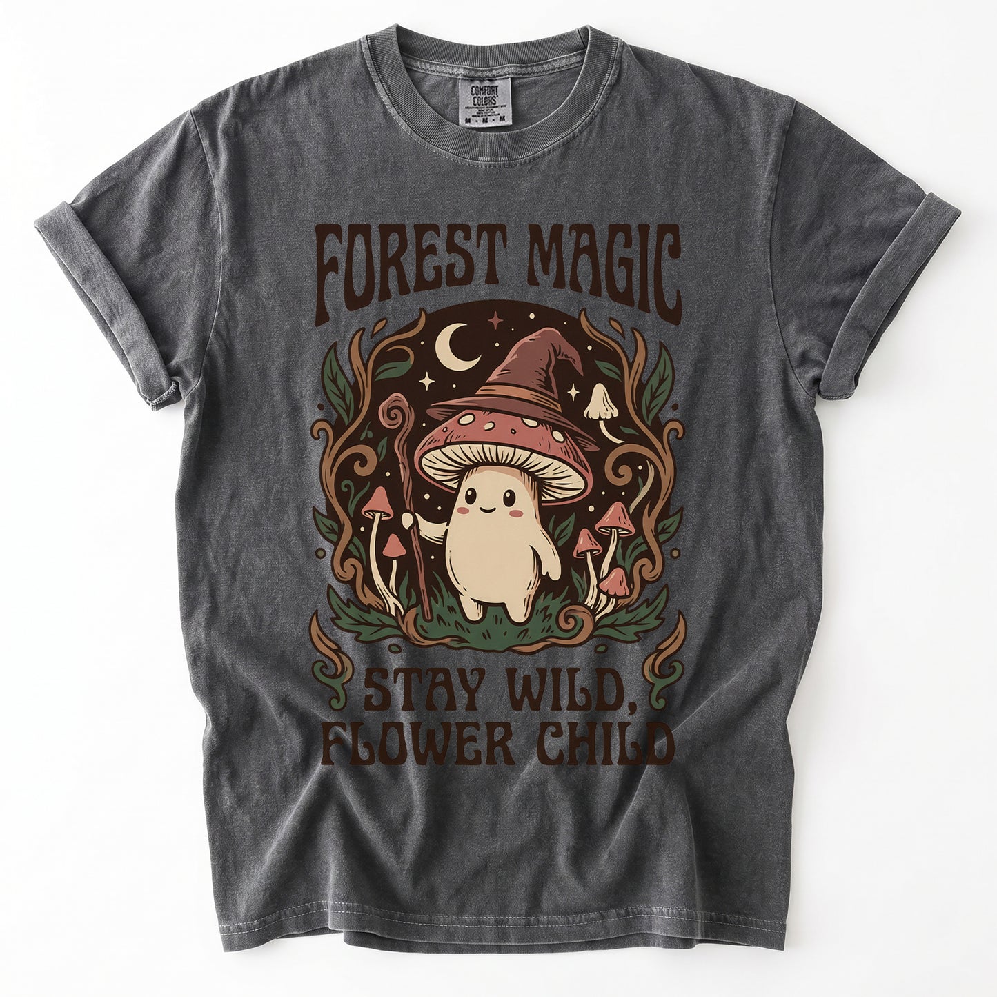 Forest Magic Mushroom Vintage Washed T-Shirt