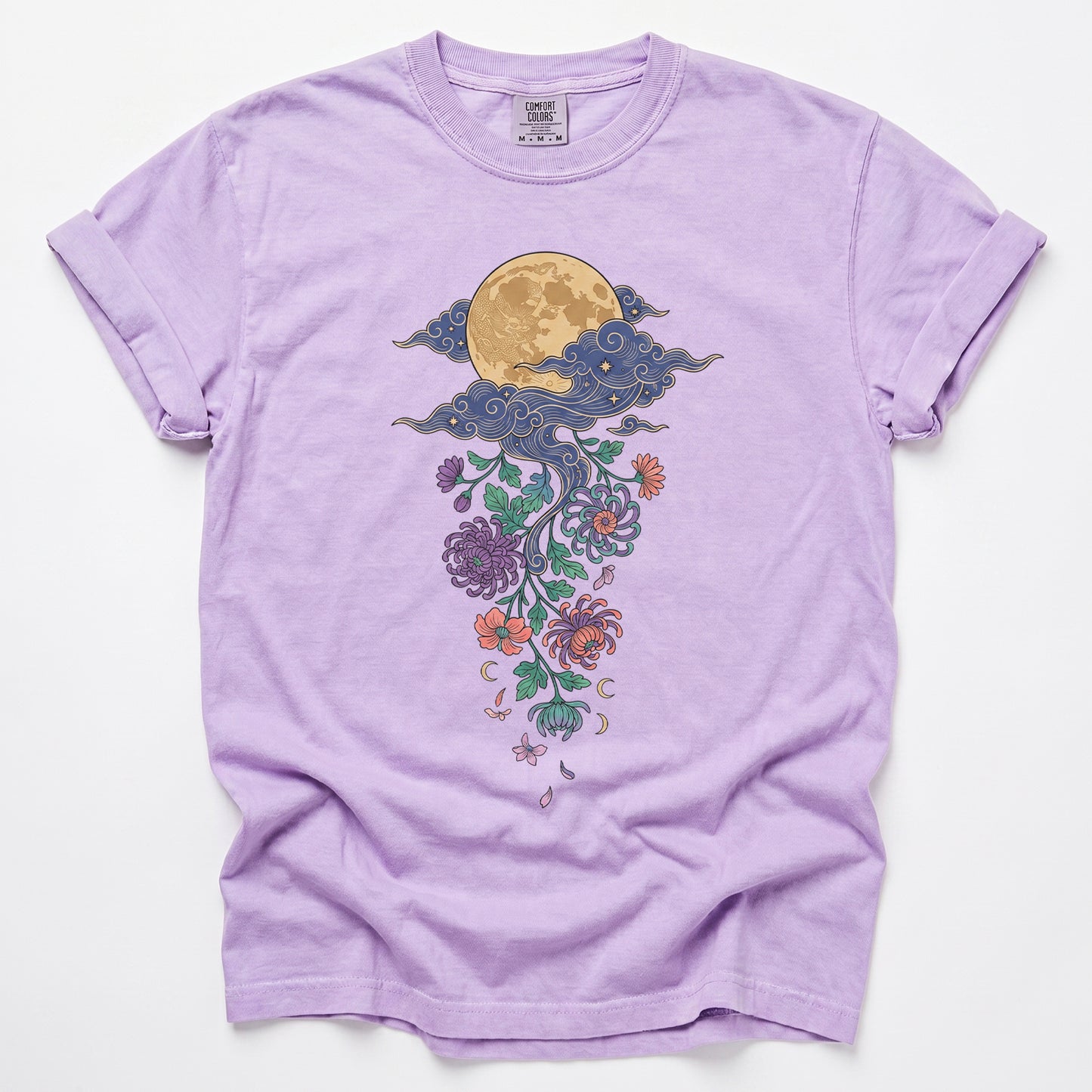 Glowing Full Moon Vintage Washed T-Shirt