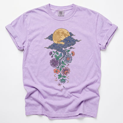Glowing Full Moon Vintage Washed T-Shirt