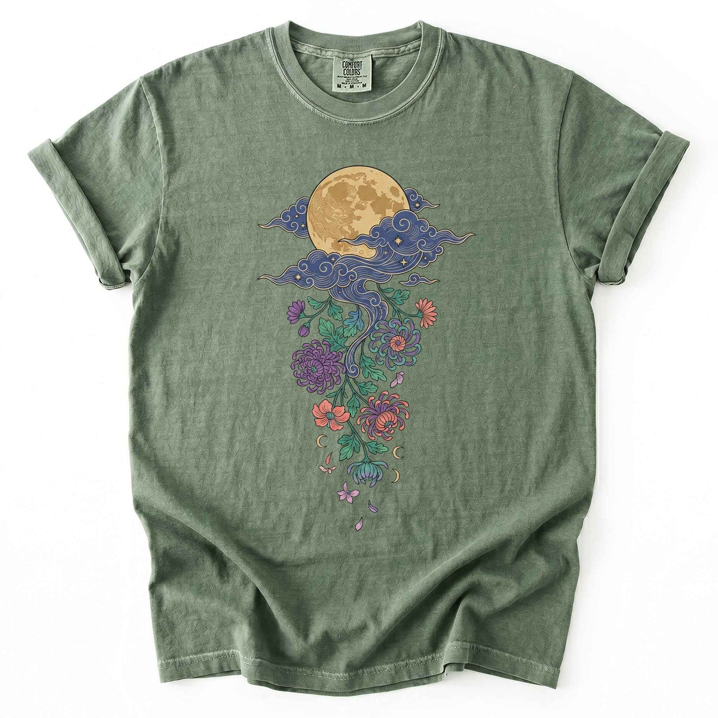 Glowing Full Moon Vintage Washed T-Shirt