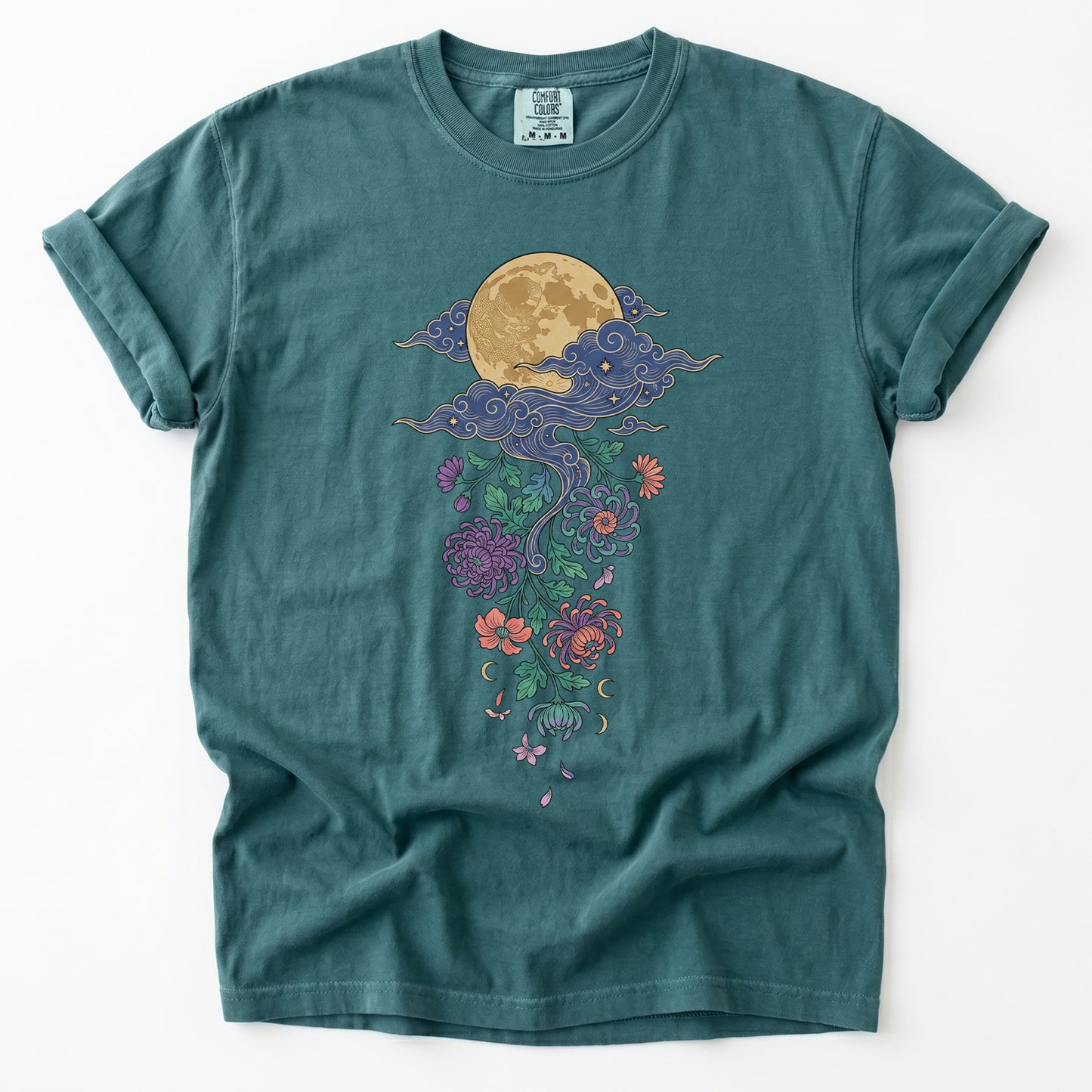Glowing Full Moon Vintage Washed T-Shirt