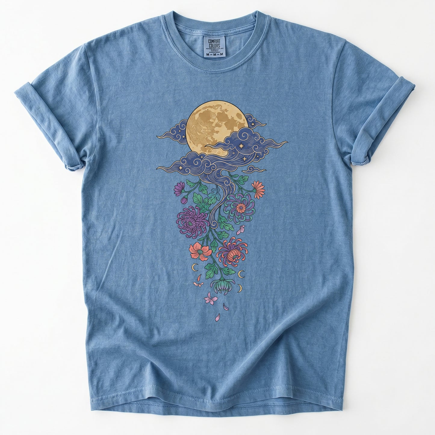 Glowing Full Moon Vintage Washed T-Shirt