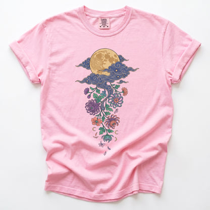 Glowing Full Moon Vintage Washed T-Shirt
