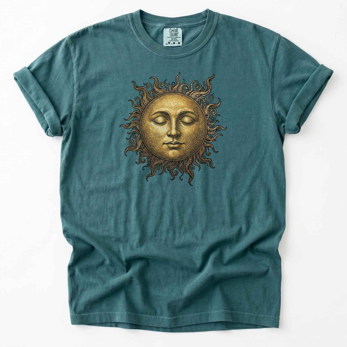 Celestial Vintage Golden Sun Heavyweight T-Shirt