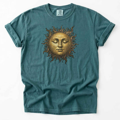 Celestial Vintage Golden Sun Heavyweight T-Shirt