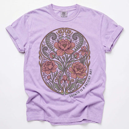 Growth Is A Patient Art Vintage Washed T-Shirt