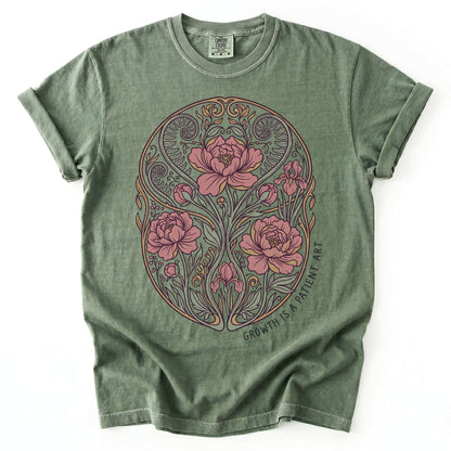 Growth Is A Patient Art Vintage Washed T-Shirt