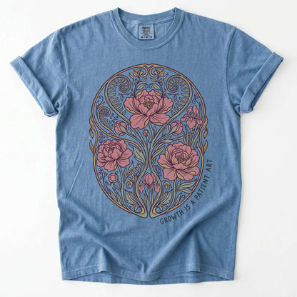Growth Is A Patient Art Vintage Washed T-Shirt