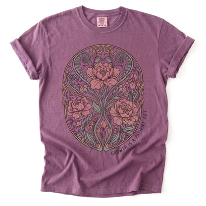 Growth Is A Patient Art Vintage Washed T-Shirt
