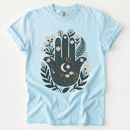 Hamsa & Crescent Moon Vintage Washed T-Shirt