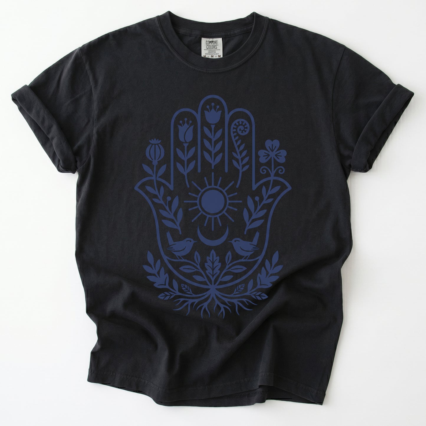 Hamsa Hand Folk Art Vintage Washed T-Shirt