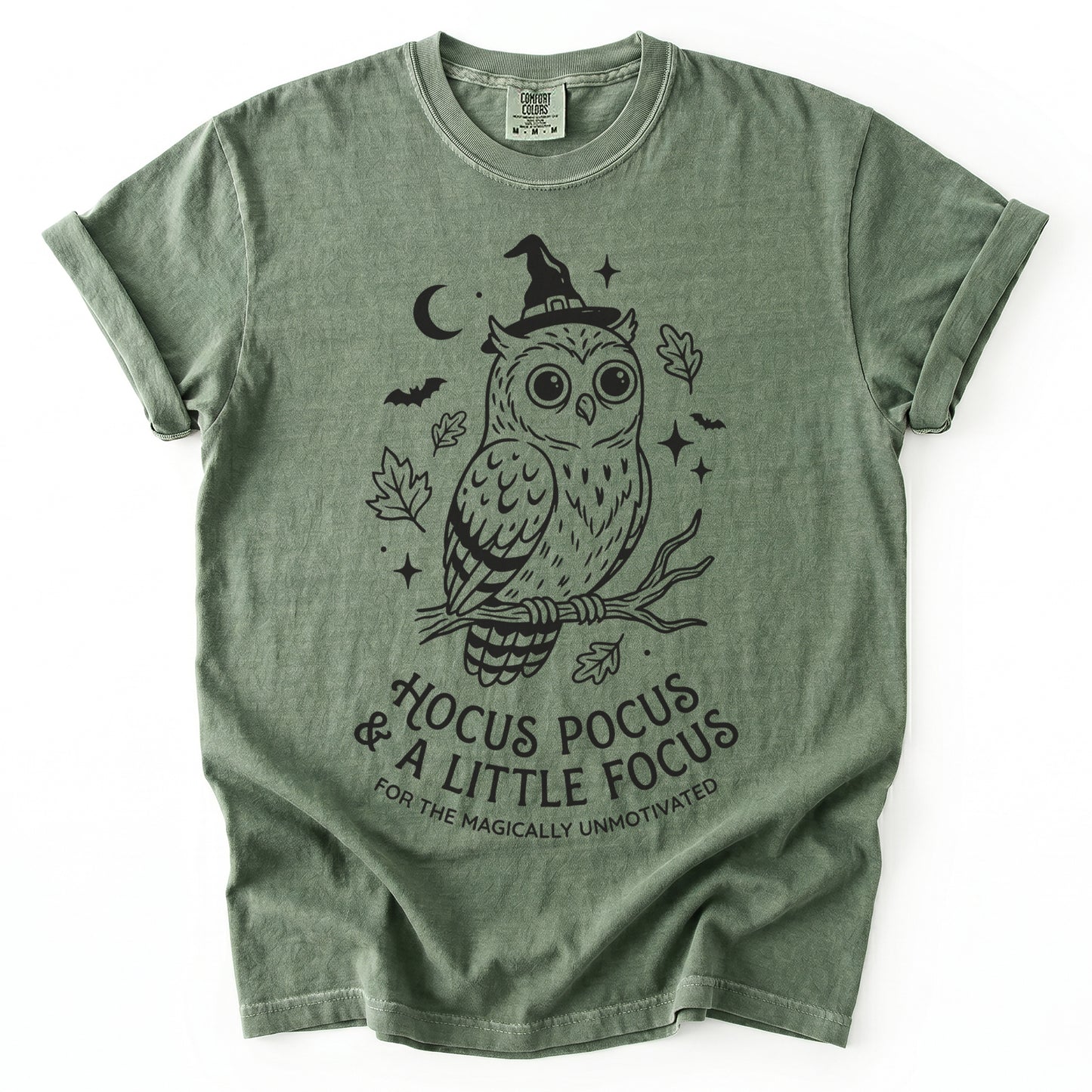 Hocus Pocus Witchy Owl Vintage Washed T-Shirt