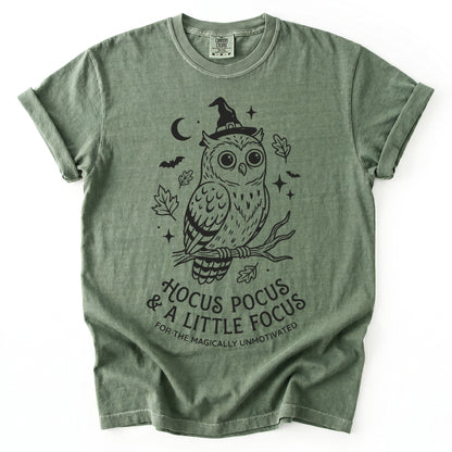 Hocus Pocus Witchy Owl Vintage Washed T-Shirt
