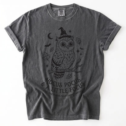 Hocus Pocus Witchy Owl Vintage Washed T-Shirt