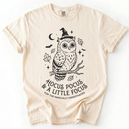 Hocus Pocus Witchy Owl Vintage Washed T-Shirt