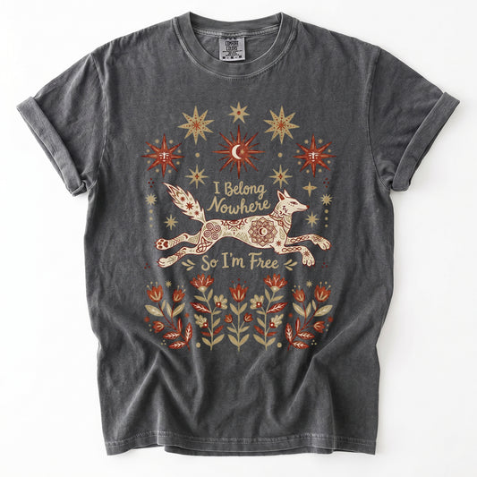 I Belong Nowhere So I'm Free Heavyweight T-Shirt