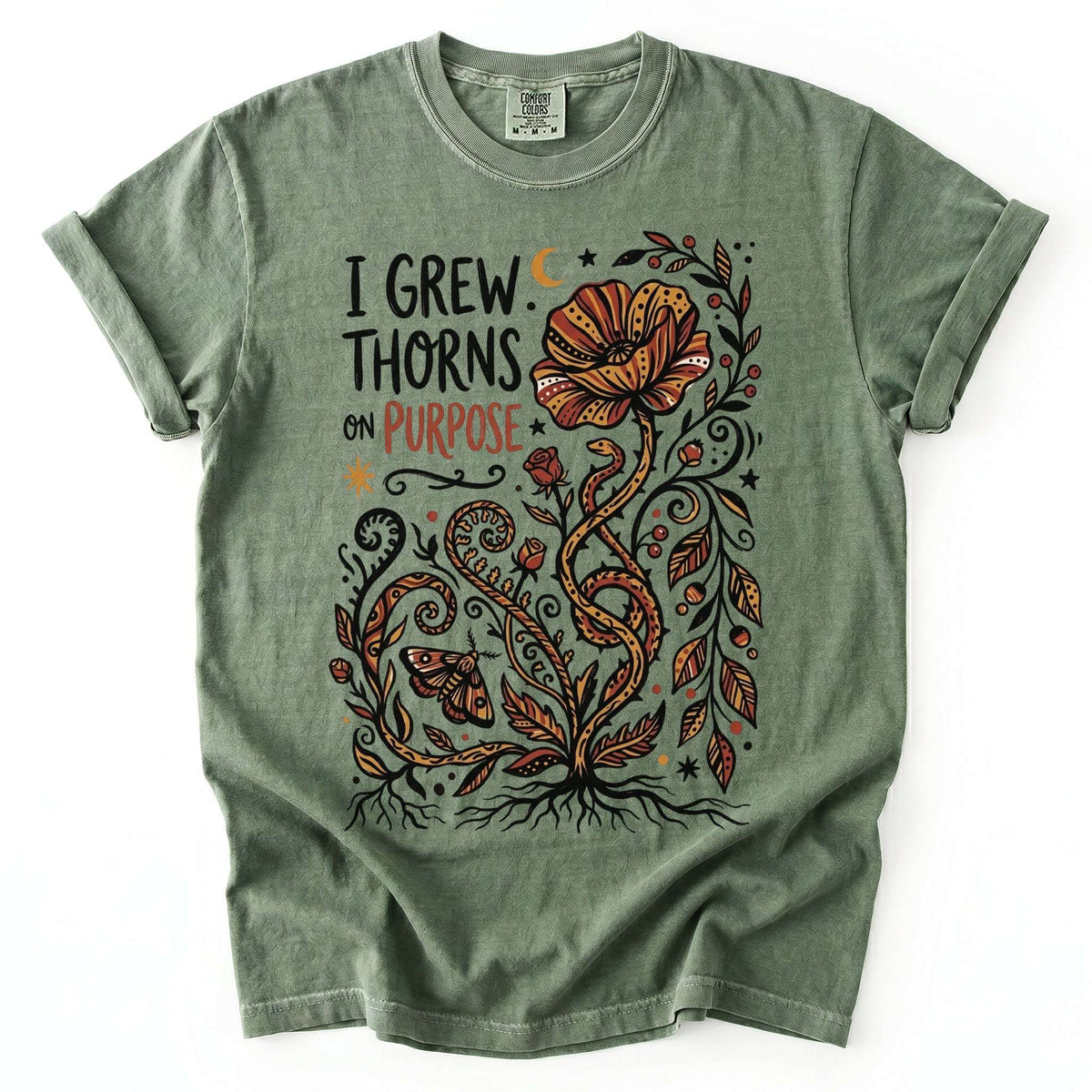 I Grew Thorns On Purpose Vintage Washed T-Shirt