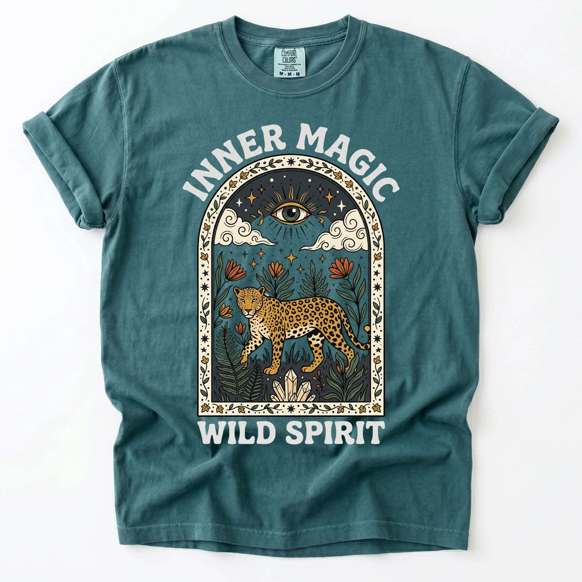 Inner Magic Wild Spirit Mystic Leopard Vintage Washed T-Shirt