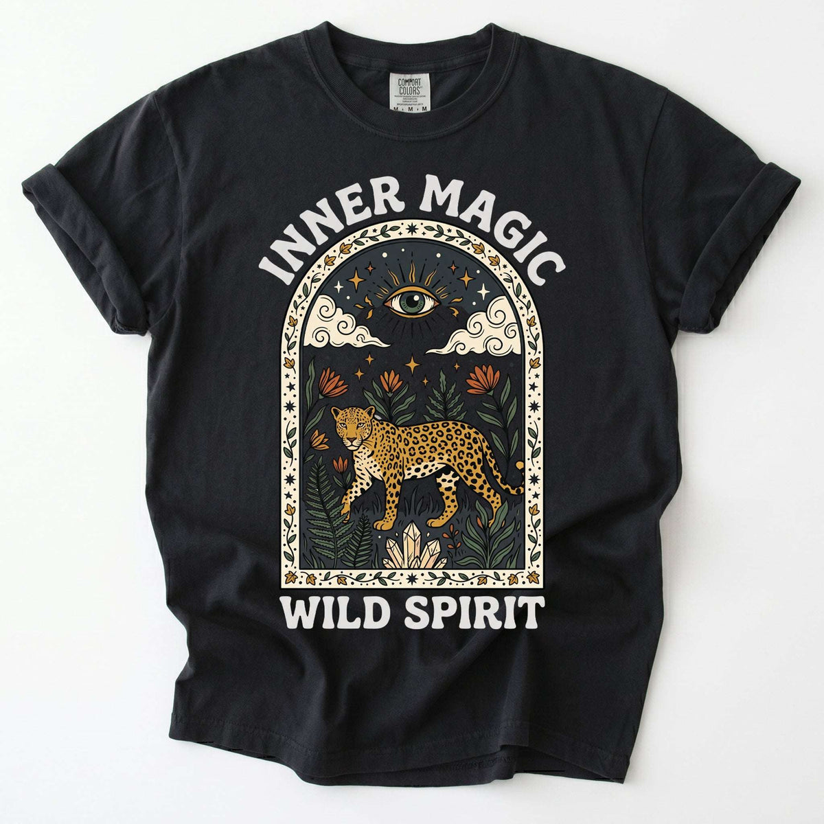 Inner Magic Wild Spirit Mystic Leopard Vintage Washed T-Shirt