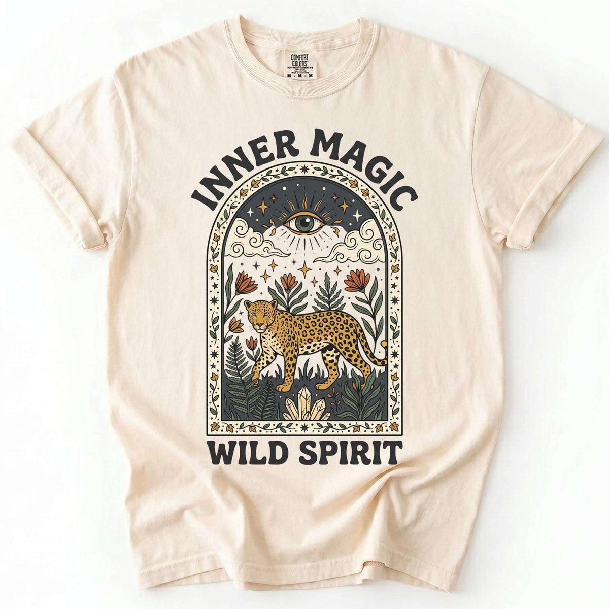 Inner Magic Wild Spirit Mystic Leopard Vintage Washed T-Shirt