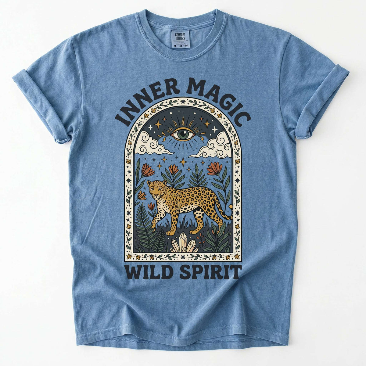 Inner Magic Wild Spirit Mystic Leopard Vintage Washed T-Shirt