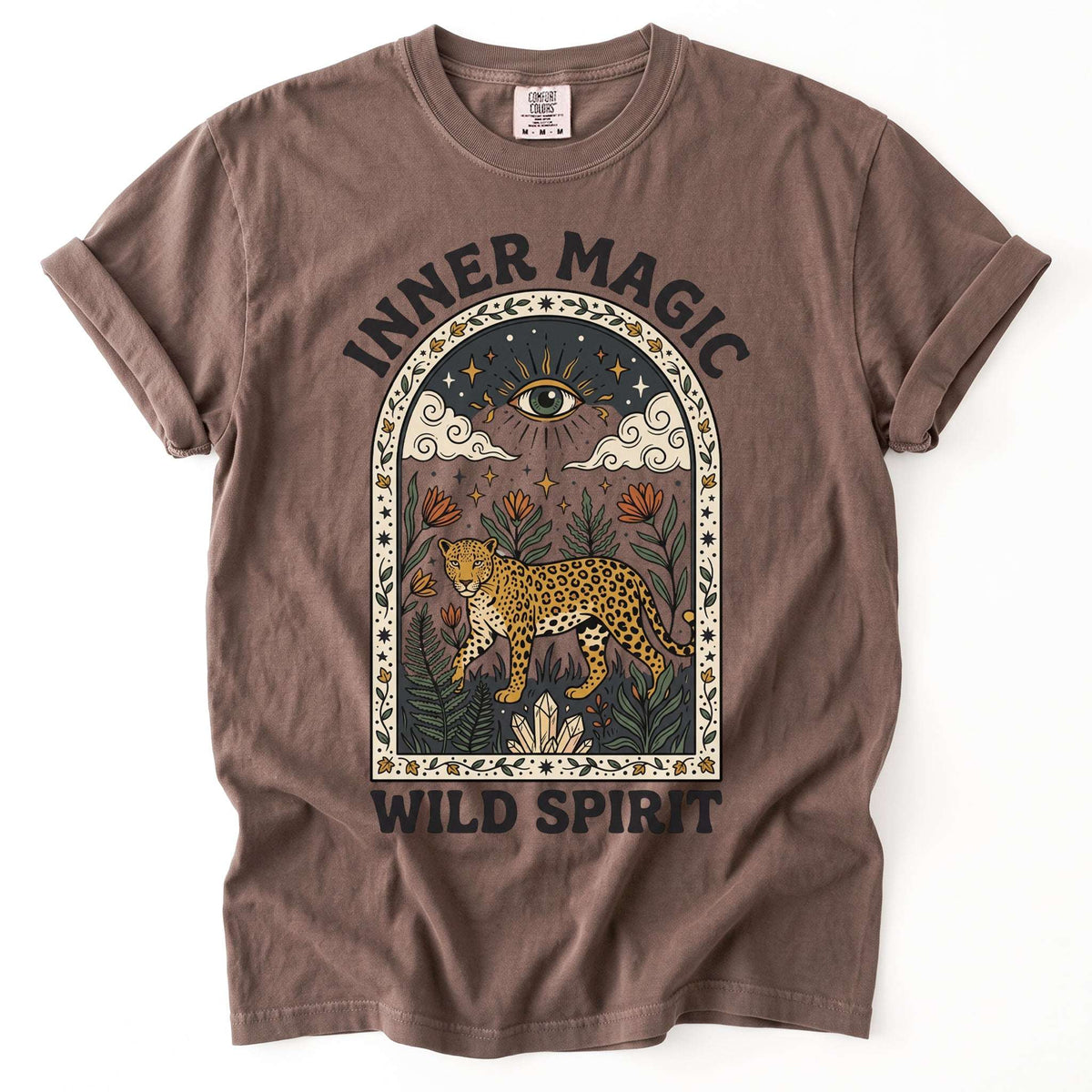 Inner Magic Wild Spirit Mystic Leopard Vintage Washed T-Shirt