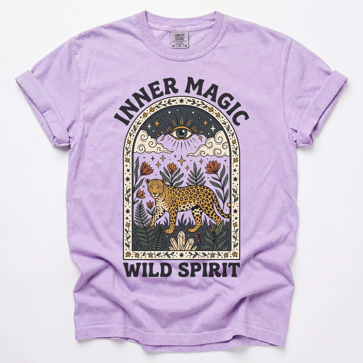 Inner Magic Wild Spirit Mystic Leopard Vintage Washed T-Shirt