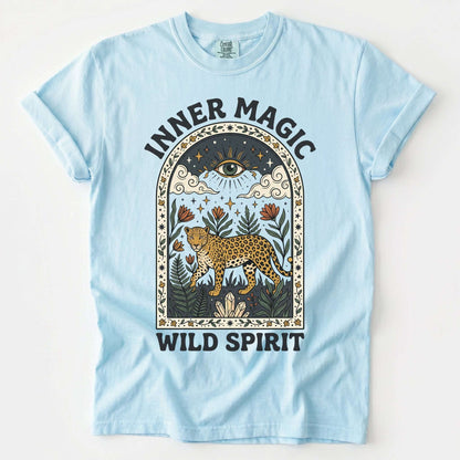 Inner Magic Wild Spirit Mystic Leopard Vintage Washed T-Shirt