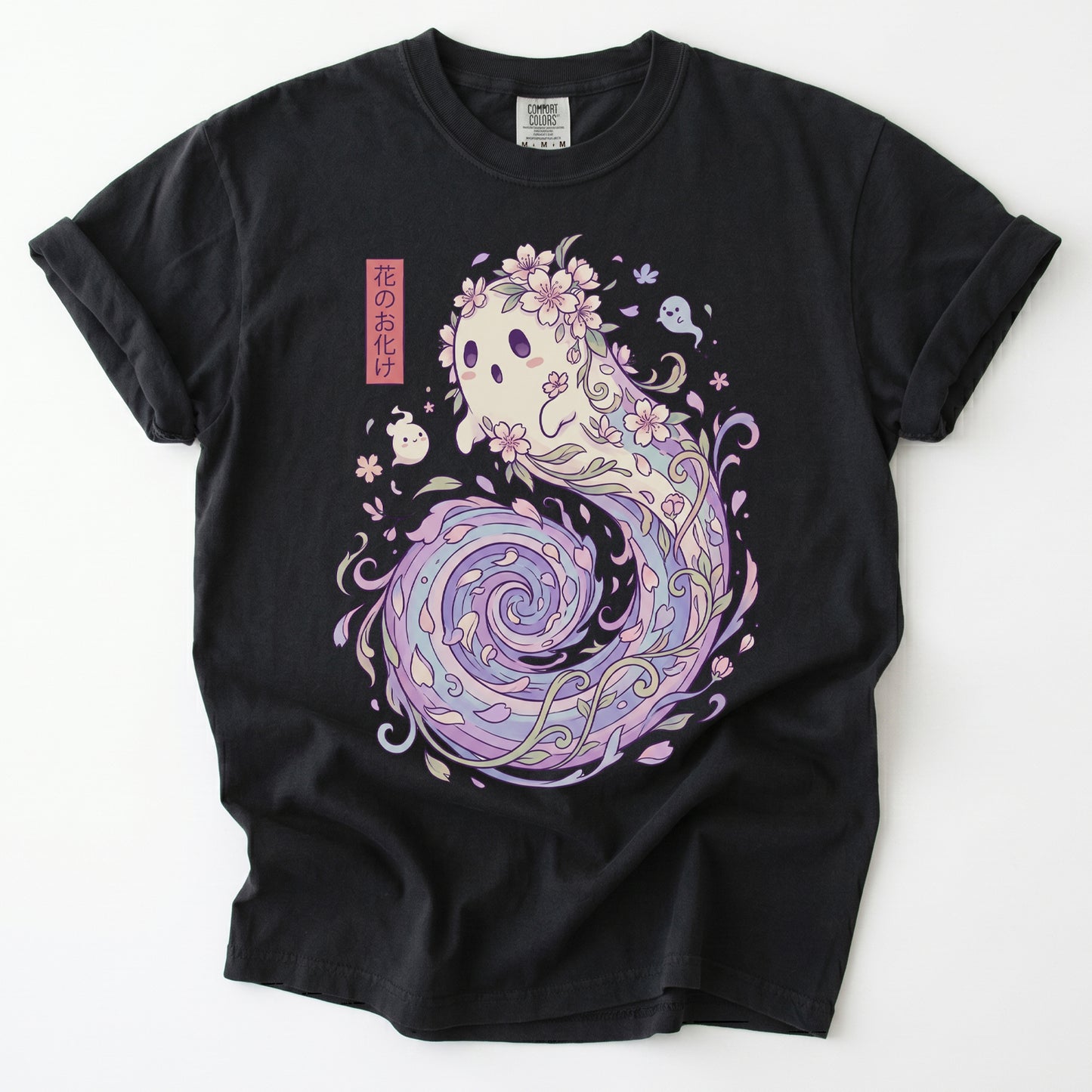 Kawaii Flower Ghost Vintage Washed T-Shirt
