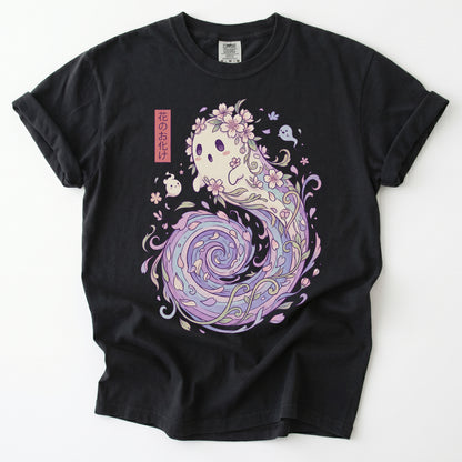 Kawaii Flower Ghost Vintage Washed T-Shirt