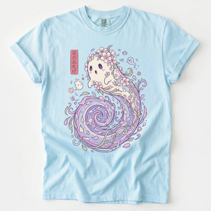 Kawaii Flower Ghost Vintage Washed T-Shirt