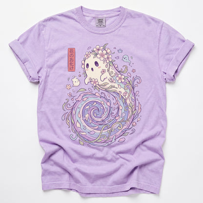 Kawaii Flower Ghost Vintage Washed T-Shirt