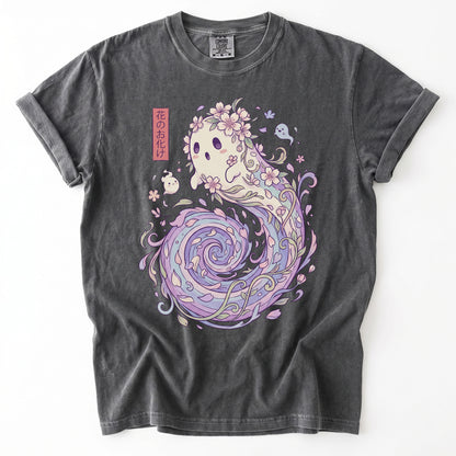 Kawaii Flower Ghost Vintage Washed T-Shirt