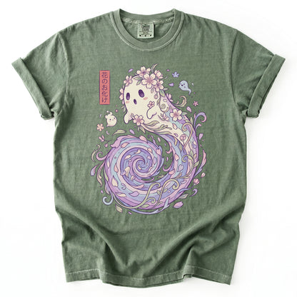 Kawaii Flower Ghost Vintage Washed T-Shirt