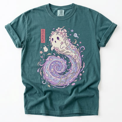 Kawaii Flower Ghost Vintage Washed T-Shirt